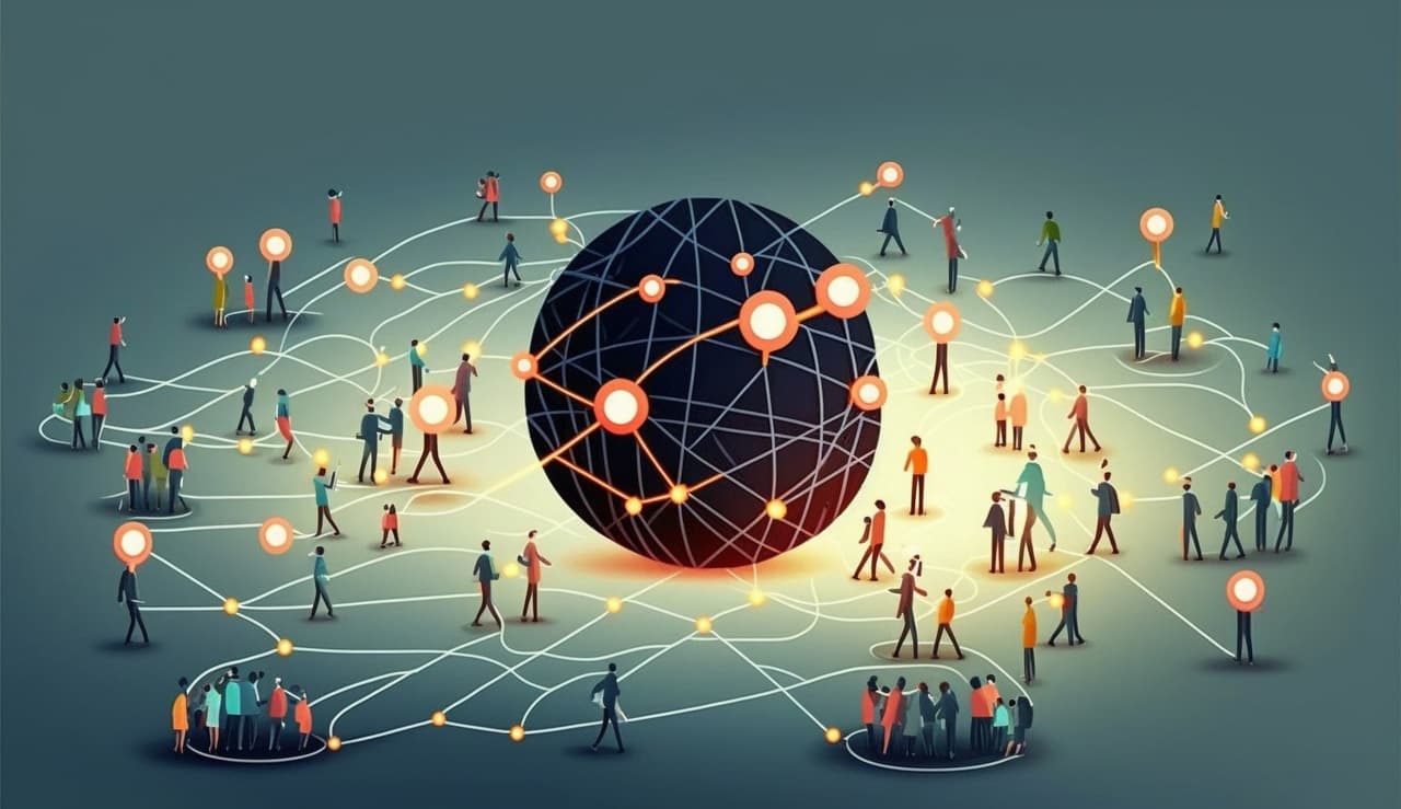 Una rete di connessioni unisce le persone
